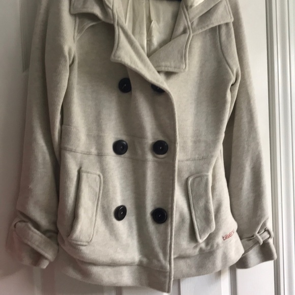 Adorable Billabong Peacoat Style Knit Jacket - Picture 2 of 8